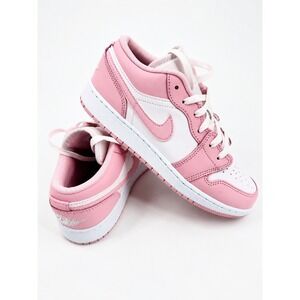 Nike Air Jordan 1 Low GS Medium Soft Pink White Shoes Youth 6Y Women's 7.5